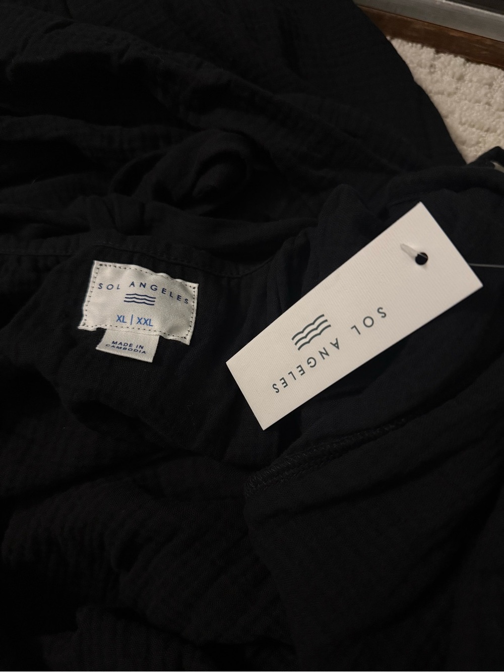 Black Maxi Slip Dress with Thin Straps and Bow Back - Picture 4 of 4